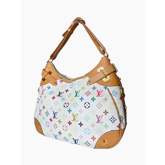 LOUIS VUITTON Greta Multicolore Hobo Shoulder Bag Murakami Monogram LV Bag - Picture 2 of 16